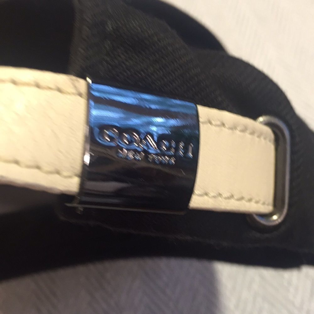 COACH LOGO Cap Leather on brim Adjustable MUST be Authenticated by Poshmark - Picture 6 of 7